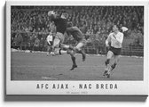 Walljar - AFC Ajax - NAC Breda '62 - Muurdecoratie - Canvas schilderij