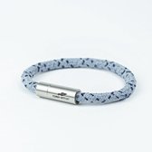 DenimX - Armband van gerecyclede denim (enkel) - kleur GENES (licht blauw) - Maat M (polsmaat 17 - 18 cm)