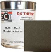 DK Therm Hittebestendige Verf Serie 900 - Blik 0.50 kg - Bestendig tot 900°C - 937 Donker Antraciet