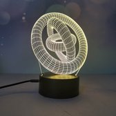 Klarigo®️ Nachtlamp – 3D LED Lamp Illusie – 16 Kleuren – Bureaulamp –  Infinity - Infinity Loop – Sfeerlamp – Nachtlampje Kinderen – Creative - Afstandsbediening
