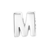Gerecycled stalen charm letter - m