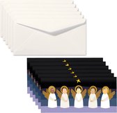 AAI - Kerstkaarten met enveloppen - Pakket Engeltjes - 6x wenskaart + envelop