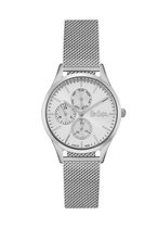 Lee Cooper LC06396.330 - Horloge - Dames - Analoog - Zilverkleurig/Wit