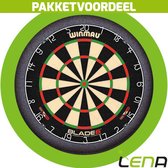 Winmau Blade 6 + Lena Dartbordverlichting Basic (Lime)