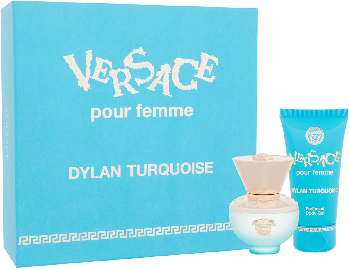 Goedkoopste Versace - Dylan Turquoise - Giftset - Eau de toilette 30 ml Body Gel 50 ml