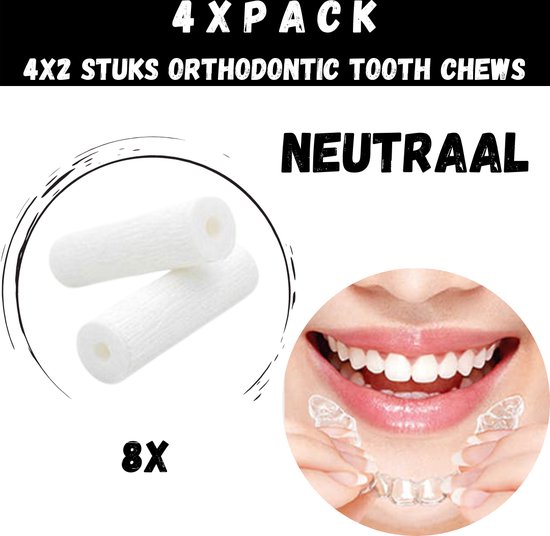 4x2 Orthodontische Chewies Voor Aligner - Orthodontic Chews - Neutraal - Zonder smaak