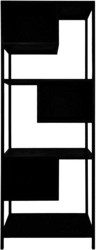 Vakkenkast - Industriële Vakkenkast - Kast van Metaal - Kast - Boekenkast - Industrieel - Zwart - 175 cm hoog