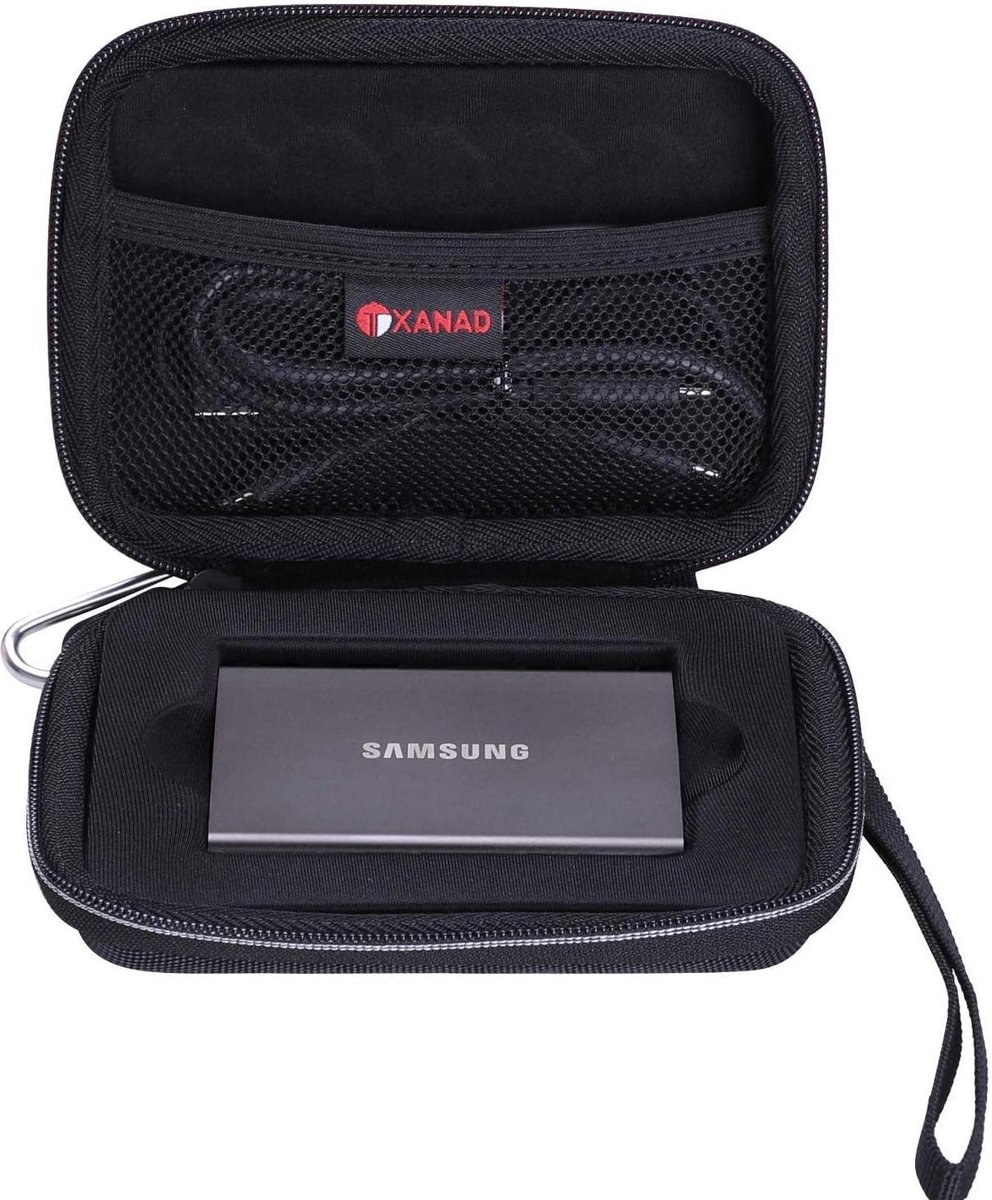 Somstyle Housse de transport rigide pour disque dur externe SSD portable  Samsung T3 et