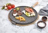 Marmer Gegoten Granieten Grillpan 36cm