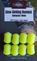Slow Sinking Dumbell - Geel - 14mm - Yellow Banana - 8 stuks - Inclusief Hair Stoppers - Plastic Aas - Karper Vissen