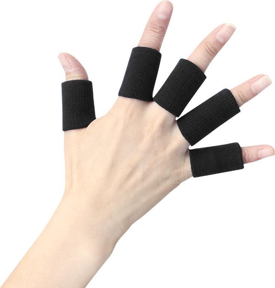 Nixnix - Vinger brace 5x - Reuma Vingertippen - Vingerbrace - Arthritis - Tendinitis - Reuma hulpmiddelen - Arthritis Handschoenen - Zwart