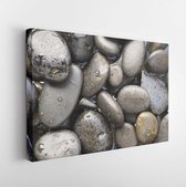 Zwarte stenen achtergrond - moderne kunst canvas - horizontaal - 97833587 - 115*75 Horizontal