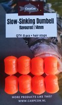 Slow Sinking Dumbell - Rood - 14mm - Red Strawberry - 8 stuks - Inclusief Hair Stoppers - Plastic Aas - Karper Vissen