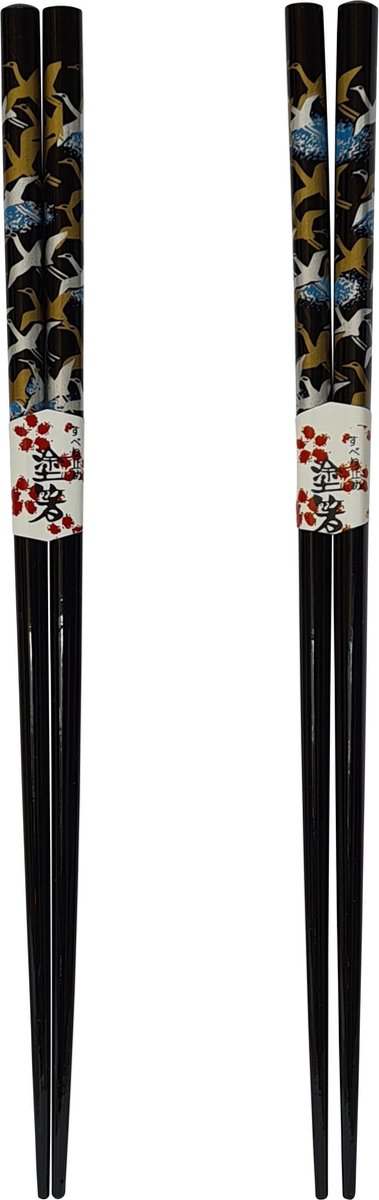 DongDong - Eetstokjes Japanse stijl - 2 paar - Kraanvogel motief