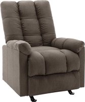 Fauteuil verstelbaar bruin stof 71,5x96,5x100,5 cm