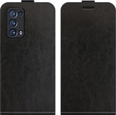 Cazy Oppo Reno 6 Pro 5G hoesje - Kunstleren Flip Cover met Pashouder - zwart