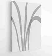 Gebladerte lijntekeningen met abstracte vorm. Abstract Plant Art-ontwerp voor print, omslag, behang, minimale en natuurlijke kunst aan de muur. 1 - Moderne schilderijen – Verticaal