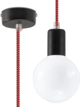 Trend24 Hanglamp Edison Zwart & - E27 - Rood