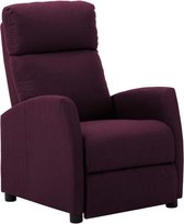 Fauteuil verstelbaar paars stof