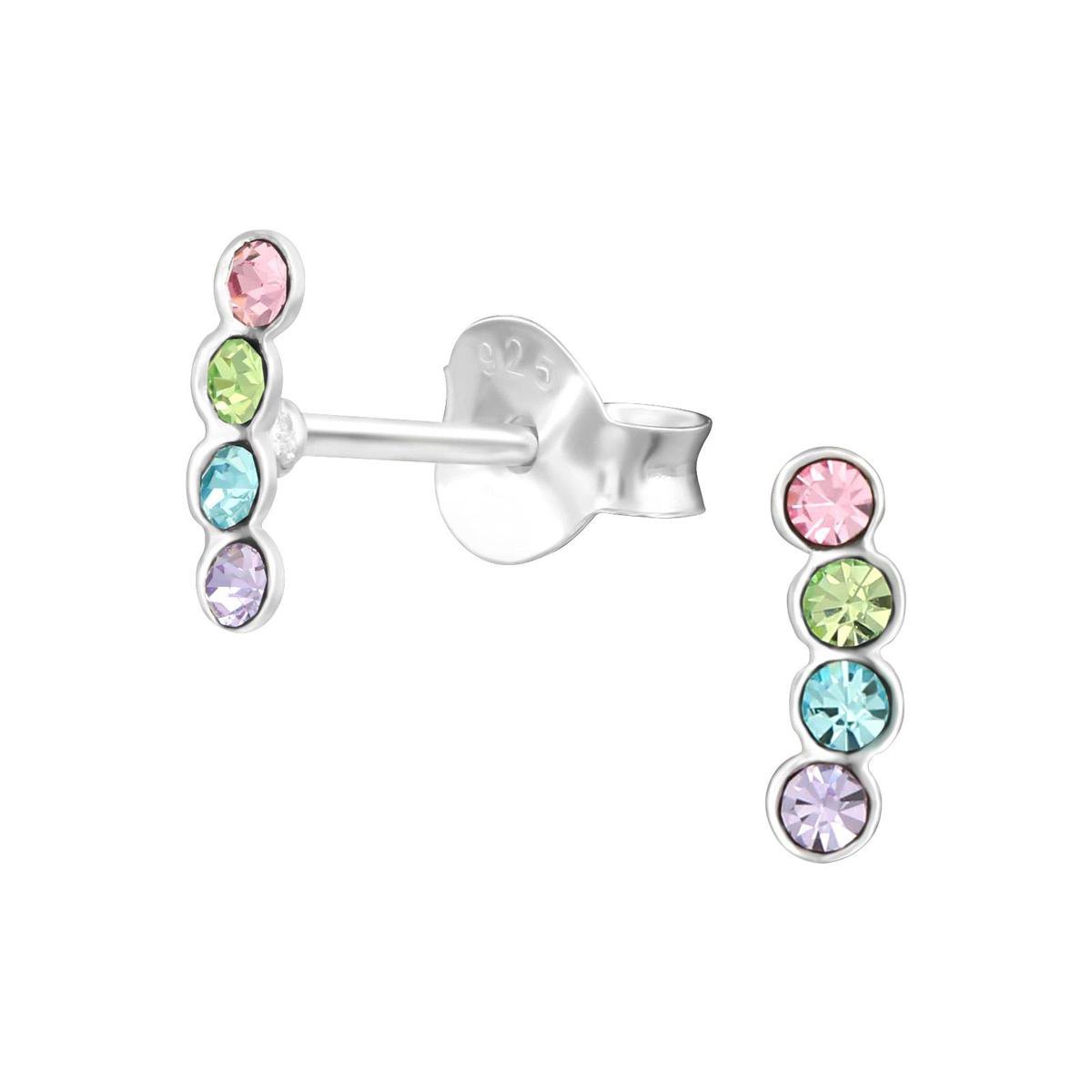 Toverstaartjes - kinderoorbellen - kristallen oorstekers - meisjes oorknopjes -zilveren oorbellen
