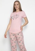 Sophia Mila Dames Luxe Pyjama | 2-delige Set | Korte Mouwen | Pyama Dames Volwassenen | Korte mouw | Katoen | Pyjama Dames | Maat XL