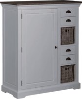 Spekkasten | napoli | teakhout | wit | 100 x 45 x 120(h) cm