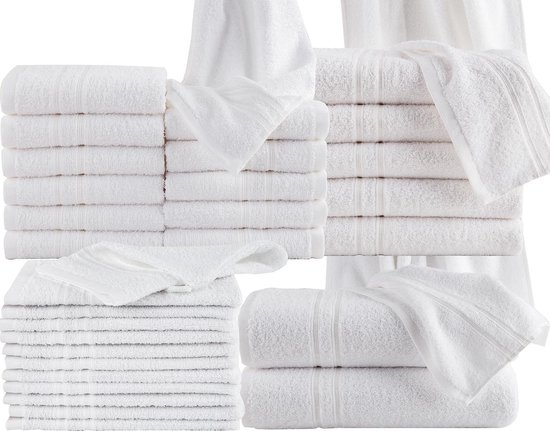 Homéé Ensemble de serviettes 33 pièces 3 serviettes de bain 6 serviettes 12  serviettes... | bol.com