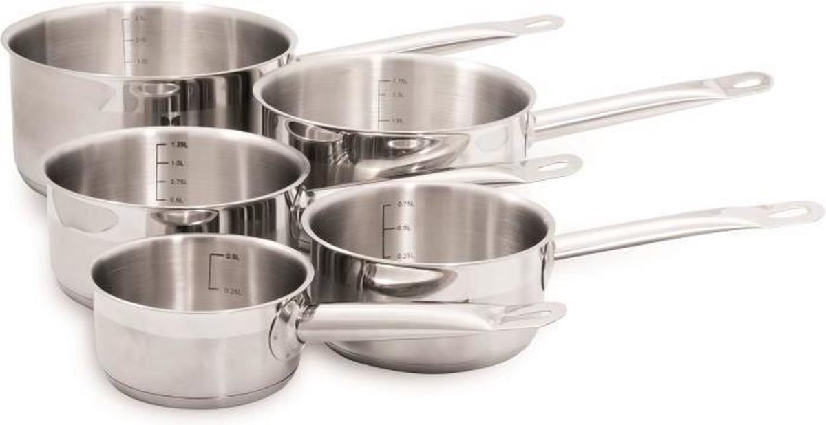 Baumalu Gastronomie Steelpannen Set - Ø 12/14/16/18/20cm - Rvs