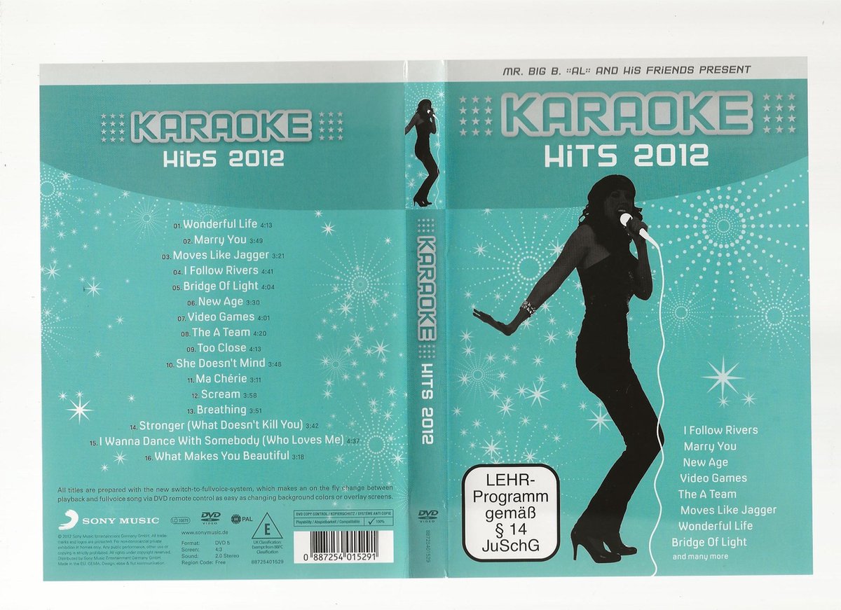 KARAOKE HITS 2012 DVD