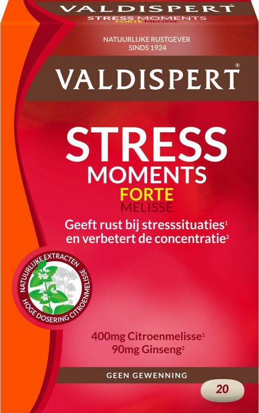 Foto: 2x valdispert stress moments sterk 20 tabletten