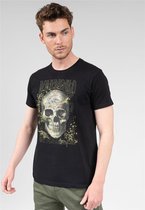 DEELUXE T-shirt met schedel TRAVELLER Black