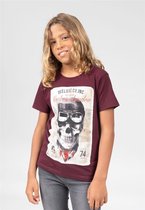 DEELUXE T-shirt met schedel CLEM Plum
