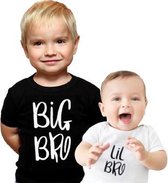 BIG BRO T-SHIRT – Grote broer T-shirt (Leeftijd: 1  – 2 jaar ) & LIL BRO T-shirt – set van 2