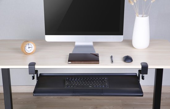 tiroir de support de bureau, plateau de clavier, Extensible, tiroir de  bureau, Allteq