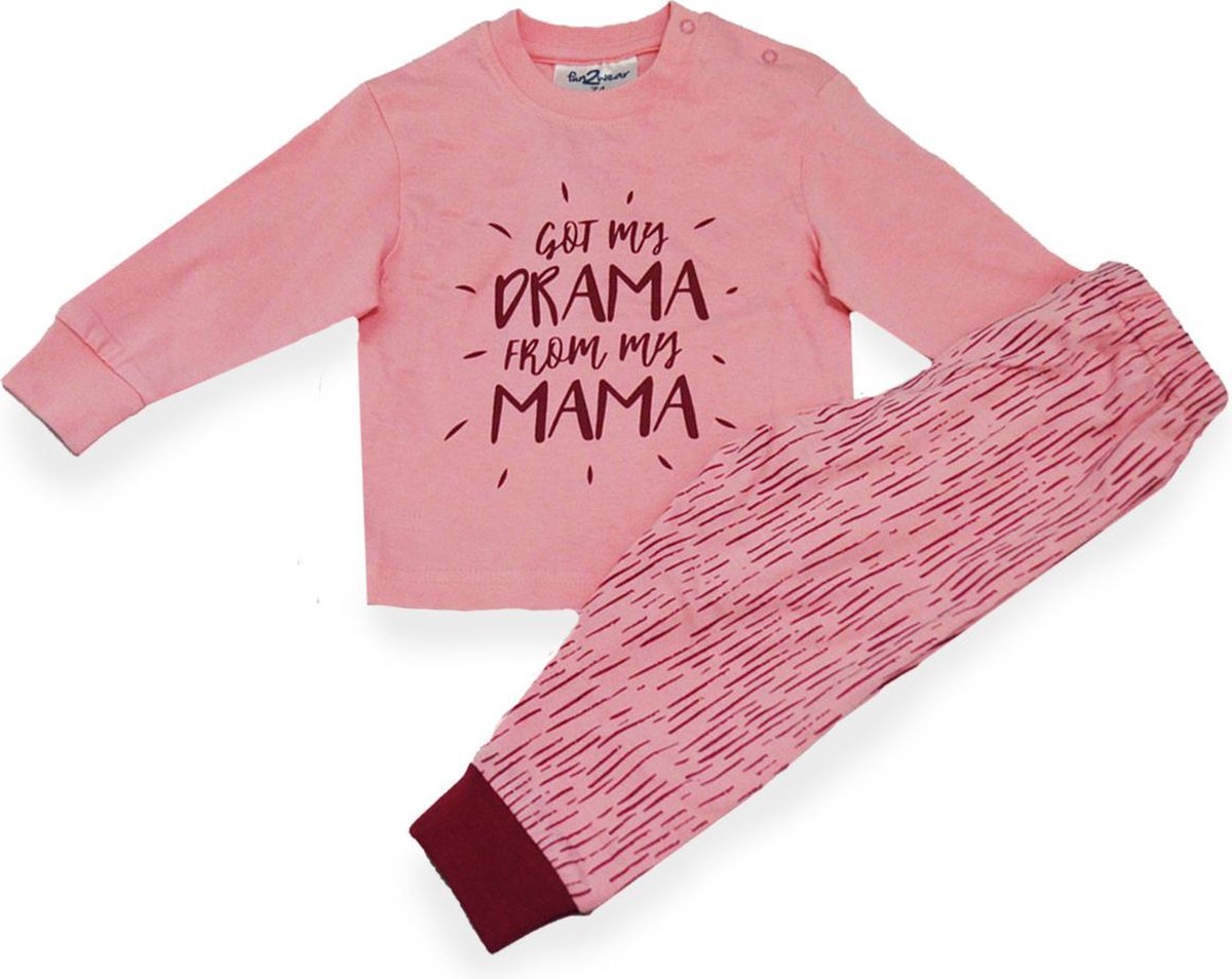 Fun2Wear - Pyjama Mama's Drama - Roze - Maat 128 -