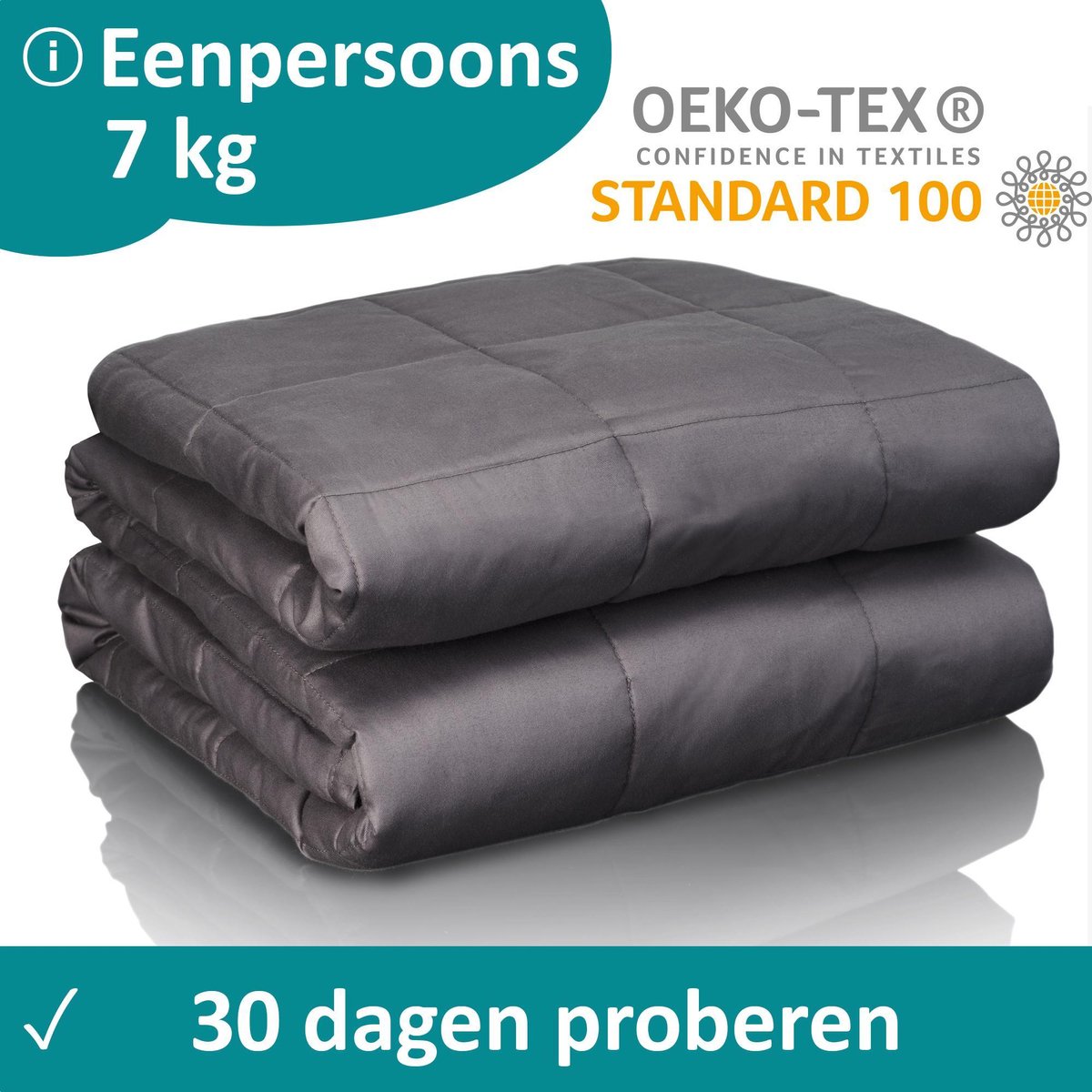 Veilura verzwaringsdeken - Luxe kwaliteit - 7, 8, 9 of 10 KG - 150 x 200 cm - Premium Weighted blanket / Verzwaarde deken - 7 KG - Veilura
