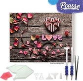 Pcasso ® Love Hout - Diamond Painting - Incl. Veel Diamond Painting Accessoires - Diamond Painting Kinderen - Diamond Painting Dieren - Diamond painting volwassenen - 30x40 CM