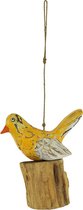 Hangmobiel - Vogel geel - Hout - Geel - 34x16x8 cm - Indonesie - Sarana - Fairtrade