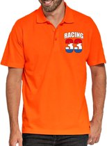 Grote maten race fan poloshirt - heren - oranje - Max racing 33 - polo t-shirt - autosport supporter XXXXL