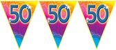 Verjaardag thema 50 jaar geworden feest vlaggenlijn van 5 meter - Feestartikelen/versiering