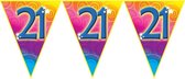 Verjaardag thema 21 jaar geworden feest vlaggenlijn van 5 meter - Feestartikelen/versiering