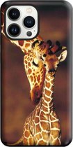 ADEL Siliconen Back Cover Softcase Hoesje Geschikt voor iPhone 13 Pro - Giraf