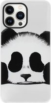 ADEL Siliconen Back Cover Softcase Hoesje Geschikt voor iPhone 13 Pro - Panda