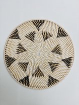 Bali Dreams Rattan wanddecoratie rond naturel-34x34 cm-1 stuks.