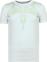 Eagle Glitter - Strakke T shirt Heren - 6359W - Wit