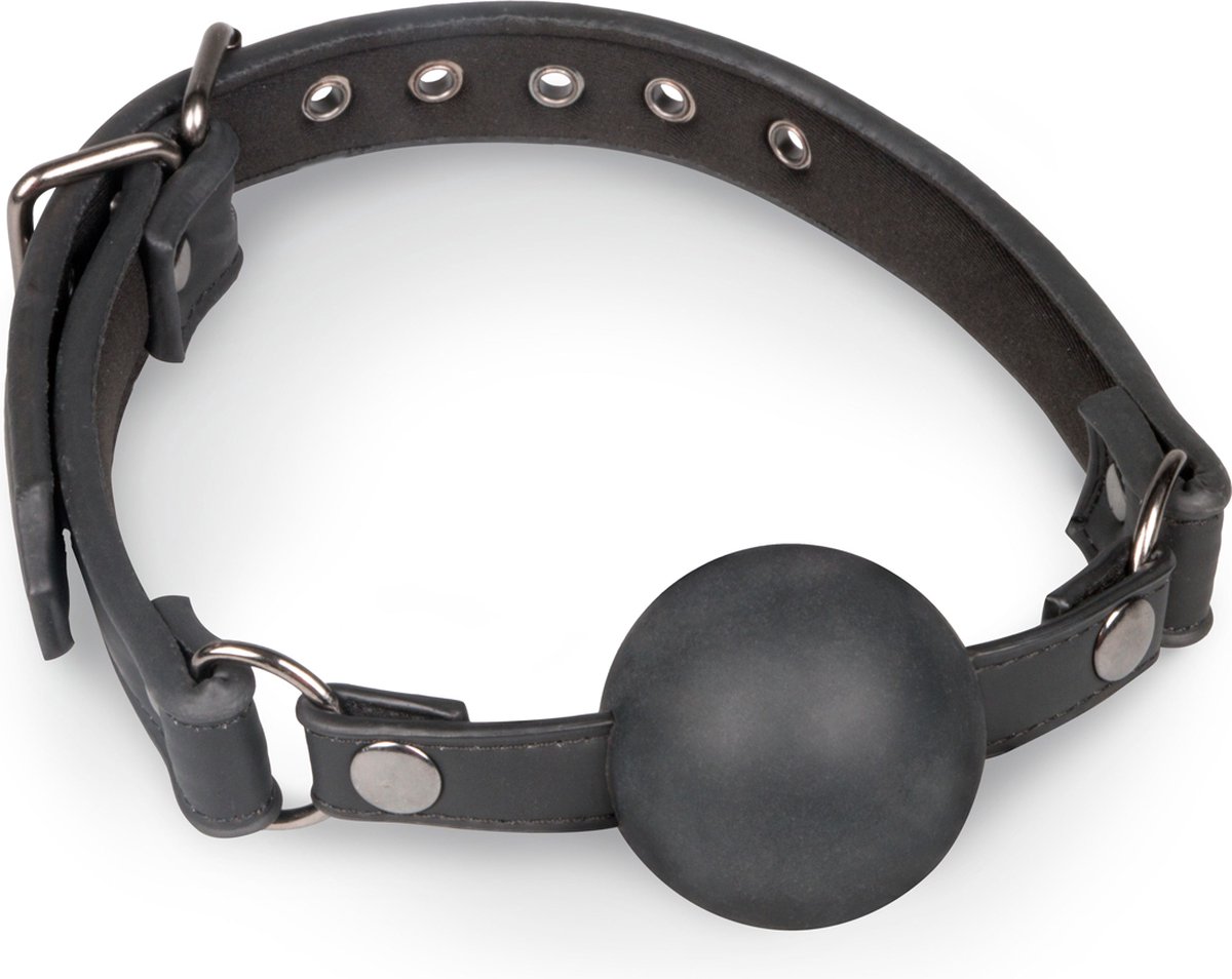 Goedkoopste EasyToys - Ball Gag met Grote Siliconen Bal - BDSM - BDSM Toys - Sex Toys voor Vrouwen en Mannen - Balgag - Erotisch Spel - Zwart