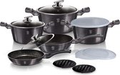 Berlingerhaus- Pannenset 5-delig met accessoires Metalic Line Carbon Pro Edition