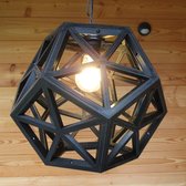 The Dodecahedron - Hanglamp - Lampenkap - Tuinverlichting - Ø 33 cm - Zwart - E27 - Industrieel - Modern - Biodegradable