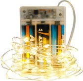 Led - Kerst Verlichting op batterij - Met TIMER -  5 meter - 100 led lampjes - Licht Slinger - Lichtjes Slinger Led | Fairy lights | WARM WIT  | Lichtjes Slinger | Party light | Ba