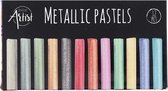 Creative artist | Metallic pastelkrijt | Zachte pastels | 12 kleuren | Krijtjes | Hobby | Knutselen | Tekenen